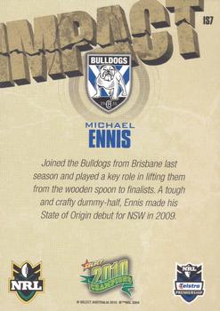 2010 NRL Champions - Impact Signature Gold #IS7 Michael Ennis Back